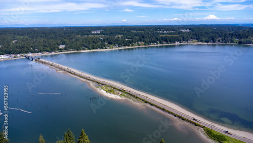 Wallpaper Mural Purdy Spit and Mount Rainier  Torontodigital.ca