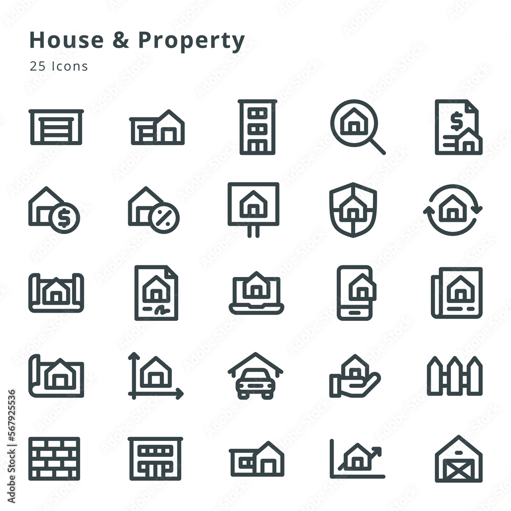 House & Property icon sets House & Property icon sets