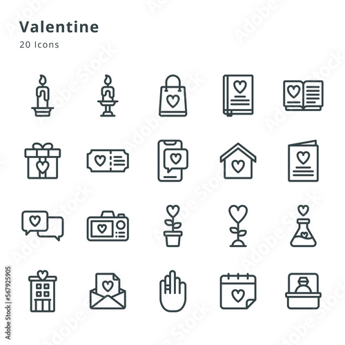 20 icons on valentine