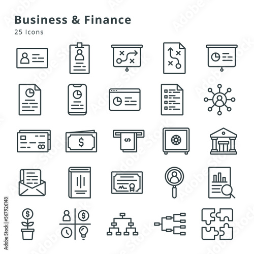 Business and finance icons