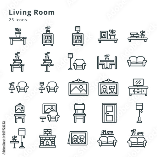 Living room icons