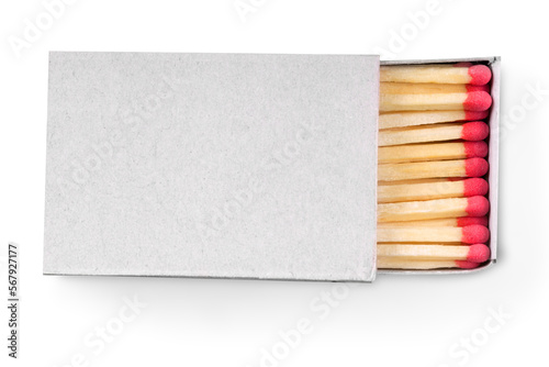 A Safety red matches in box. photo