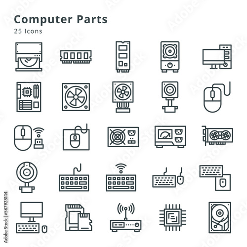 Computer parts icons