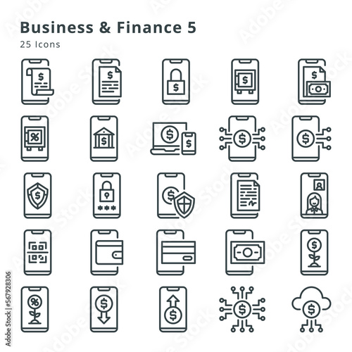 Business and finance 5 icons