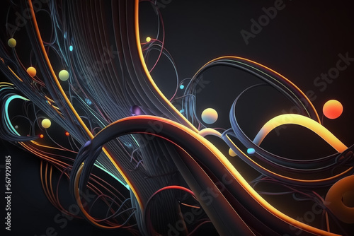 A computer-generated abstract futuristic background illustration