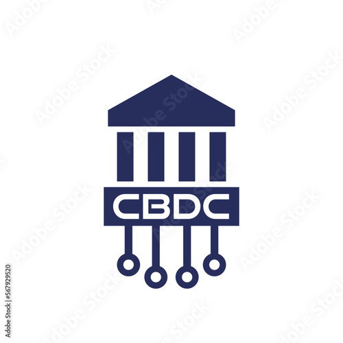 CBDC icon, central bank digital currency vector