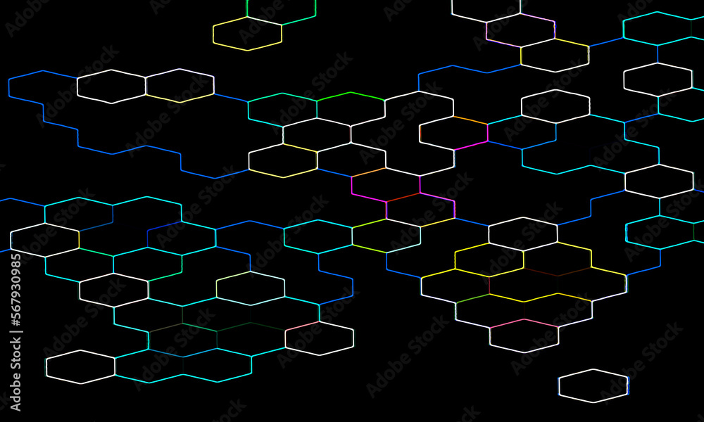 Obraz premium abstract background with hexagon