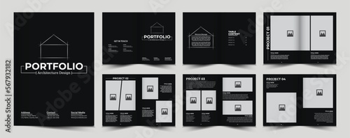 Vector architecture portfolio and interior portfolio and portfolio design