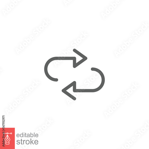 Free Download Exchange trade icon. Simple outline style. Return or swap, swap cycle. Thin line symbol. Vector illustration design isolated on white background. Editable stroke EPS 10. - GFXLoad