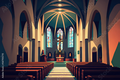 church spirituality christ sanctuary cathedral. Generative AI © 2rogan