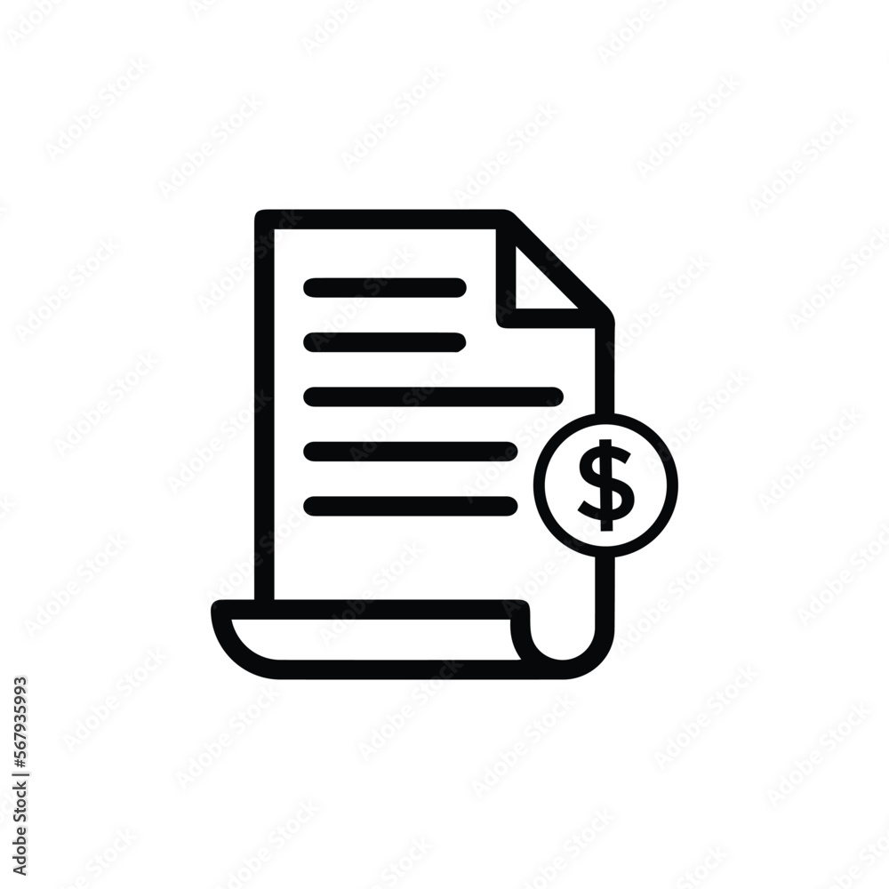 Bill icon design template EPS 10