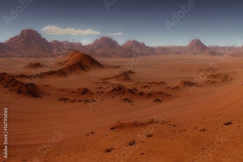 Hot and sandstorm Desert in the country 