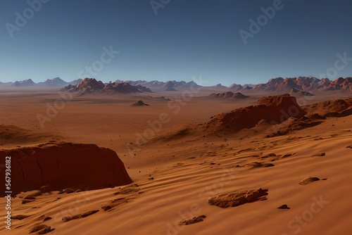 Hot and sandstorm Desert in the country 