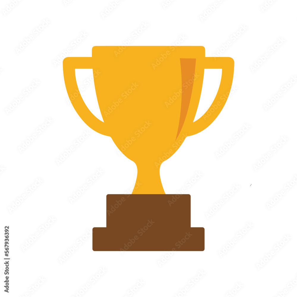 trophy icon in trendy flat style trophy icon in trendy flat style
