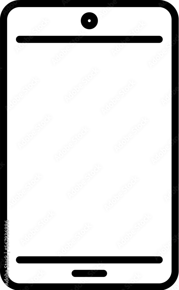 Cellphone Isolated Line Icon. Editable stroke. Vector sign for adverts, stores, shops, articles, UI, apps, sites. Minimalistic sign drawn with black line Cellphone Isolated Line Icon. Editable stroke. Vector sign for adverts, stores, shops, articles, UI, apps, sites. Minimalistic sign drawn with black line