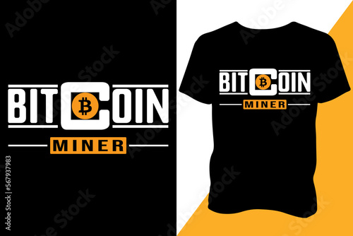 Bitcoin T-Shirt Design. Treading T-shirt design