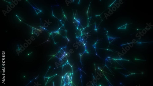 A scan of the neural stream. The camera shows the neural connections in a particular layer. 4K.