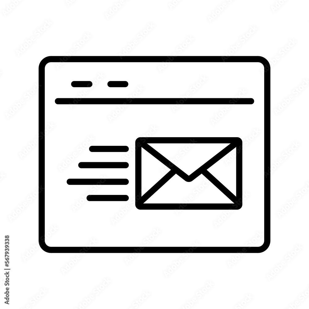 outline SEO webmail send vector icon illustration outline SEO webmail send vector icon illustration