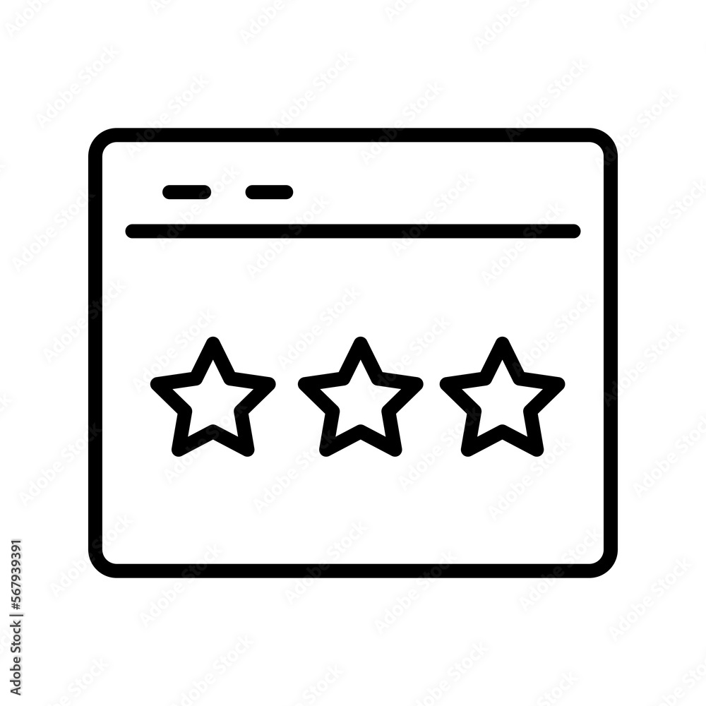 outline SEO website rating review vector icon illustration outline SEO website rating review vector icon illustration