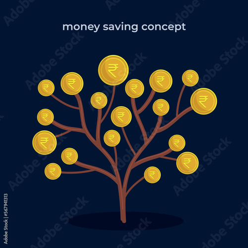 tree with coins