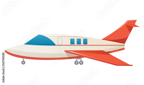 Airplane aircraft vehicle isolated illustration