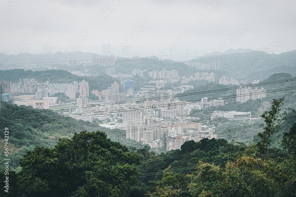 Taipei City view from Maokong