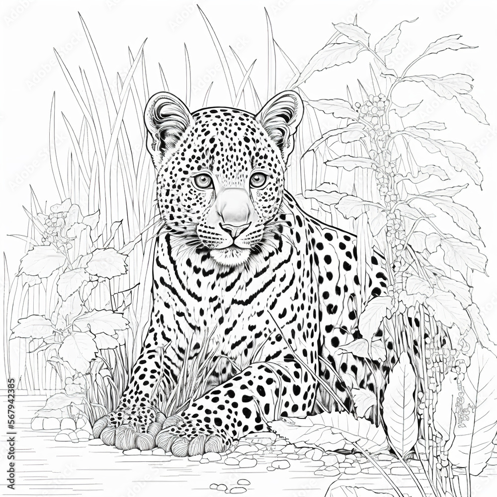Leopard Coloring Pages