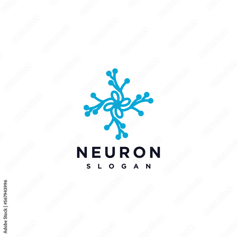 Neuron logo design icon template