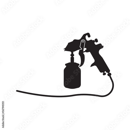 spray gun, icon logo vector illustration design