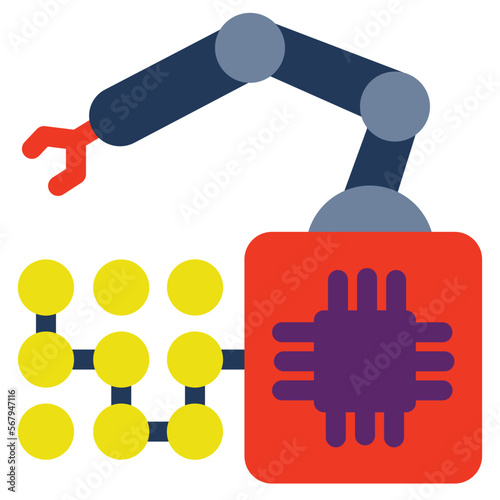 Machine Learning Flat Icon