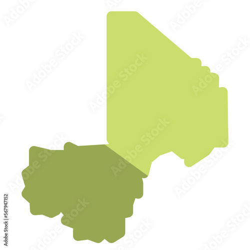 Mali Map Flat Icon
