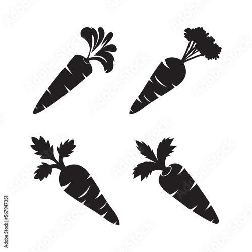 Fresh carrot vegetable icon,logo vector illustration design template.