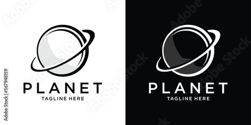 logo design planet modern template
