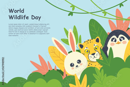 World Wildlife Day background.