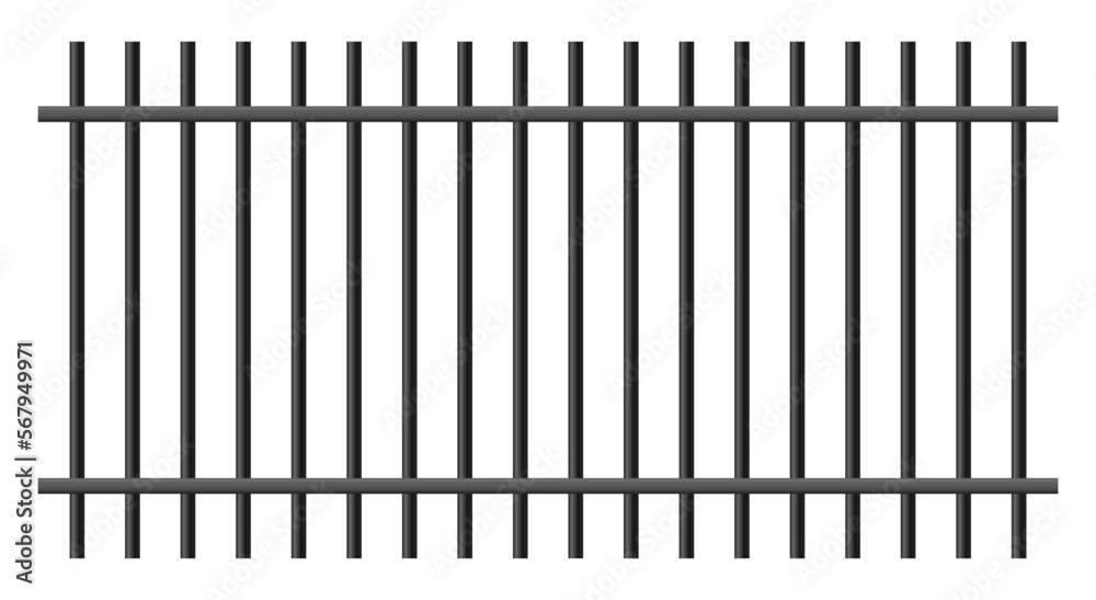 Black realistic metal prison bars. Cage metal bars design. Black realistic metal prison bars. Cage metal bars design.