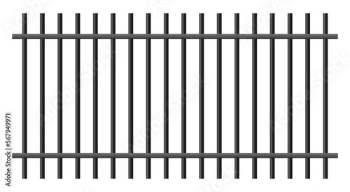 Black realistic metal prison bars. Cage metal bars design.