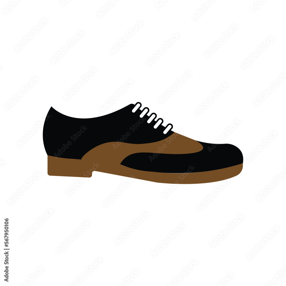 Men shoe with lace icon in outline style isolated on white background. Wear symbol vector illustration Men shoe with lace icon in outline style isolated on white background. Wear symbol vector illustration