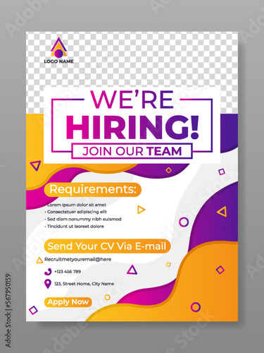 We Are Hiring Poster Template