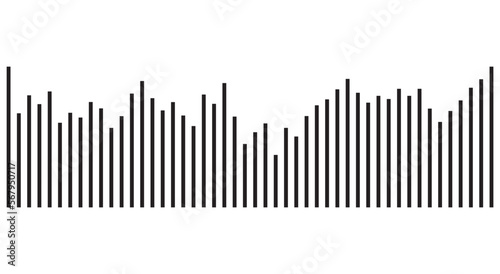Sound wave design. Set of radio waves on a white background