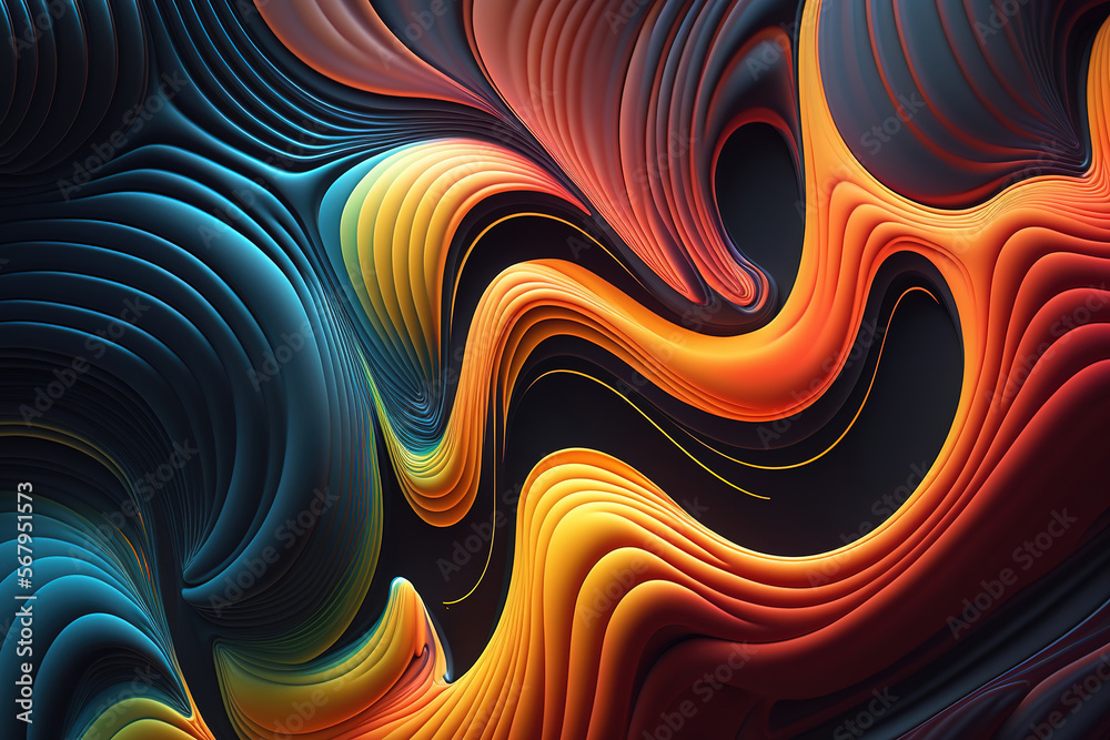 Fototapeta premium abstract background with spiral.Generative Ai