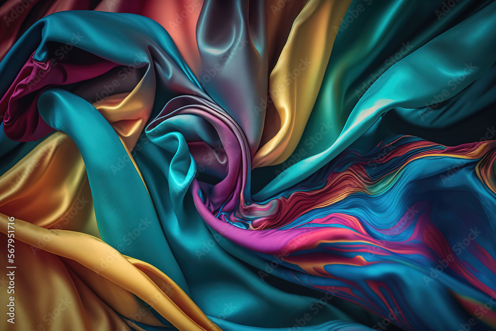 abstract background with silk.Generative Ai abstract background with silk.Generative Ai