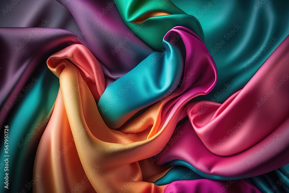 abstract background with silk.Generative Ai abstract background with silk.Generative Ai