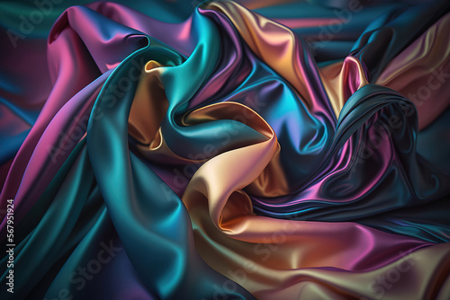 abstract background with silk.Generative Ai photo
