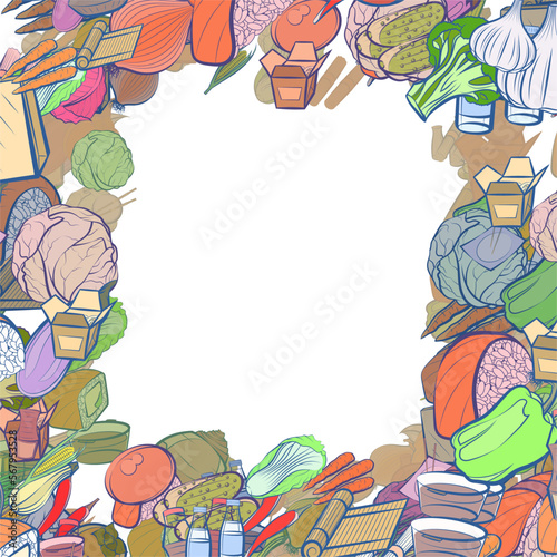 Background pattern abstract design texture. Health food and Japanese food. Border frame, transparent background. Theme is about solid, protein, vitamin C, satisfying, white, the harvest