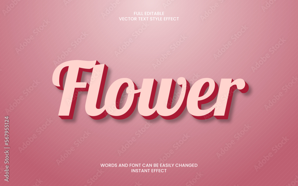 flower text effect 