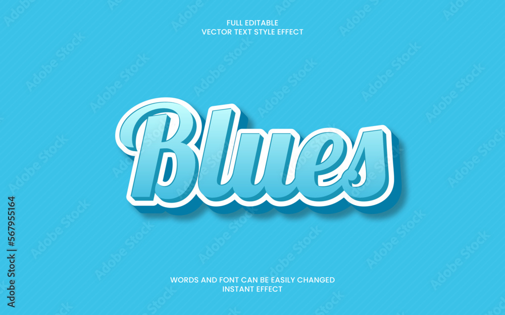 blues text effect 