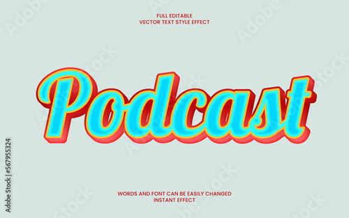 podcast text effect 