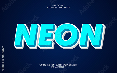 neon text effect 