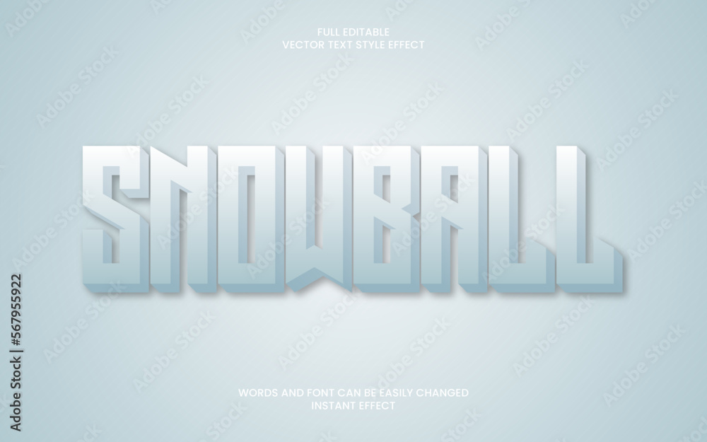 snowball text effect