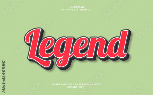legend text effect